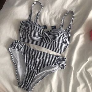 Nautical bikini top and bottom